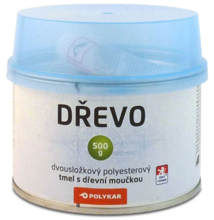 Polykar Dřevo - dvousložkový jemný tmel pro tmelení dřeva 500g