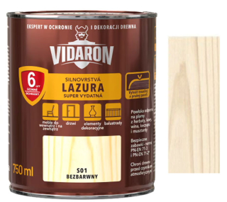 Vidaron silnovrstvá lazura super vydatná S01 bezbarvý