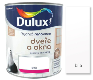Dulux RYCHLÁ RENOVACE Dveře a okna bílá 0,75L