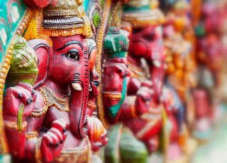 Vliesová fototapeta na zeď Rasch socha slona 363494, Indian style, 3,71 x 2,65 m