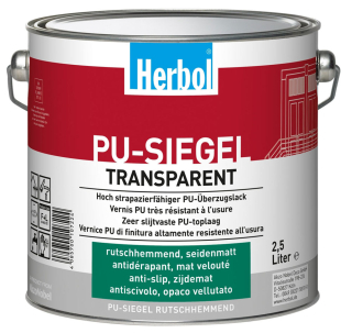 Vodou ředitelný bezbarvý lak protiskluzový HERBOL PU - Siegel