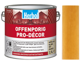 Lazura na dřevo HERBOL Offenporig Pro-Decor odstín Světlý dub