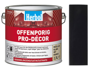 Lazura na dřevo HERBOL Offenporig Pro-Decor odstín Eben