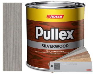 Adler Pullex Silverwood - efektní lazura na dřevo, odstín stříbrná (Silber)