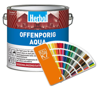 Vodou ředitelná lazura na dřevo HERBOL Offenporig Aqua - Tónovaný odstín