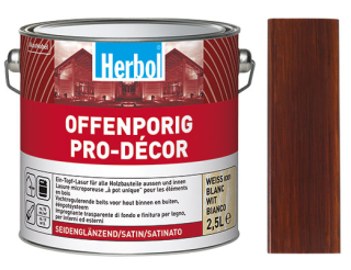 Lazura na dřevo HERBOL Offenporig Pro-Decor odstín Kaštan
