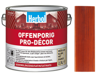 Lazura na dřevo HERBOL Offenporig Pro-Decor odstín Mahagon