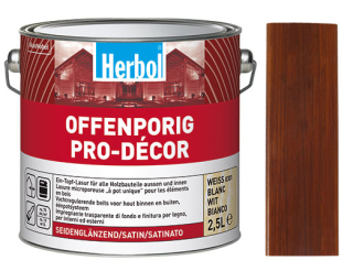 Lazura na dřevo HERBOL Offenporig Pro-Decor odstín Ořech