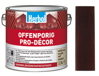 Lazura na dřevo HERBOL Offenporig Pro-Decor odstín Palisandr